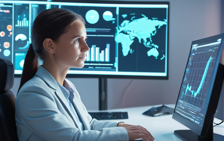 **
A futuristic, empathetic AI customer service agent (holographic) assisting a stressed customer. The agent's display shows emotional data visualizations. Soft, calming color palette. Focus on the human-computer interaction, emphasizing understanding and support.
**