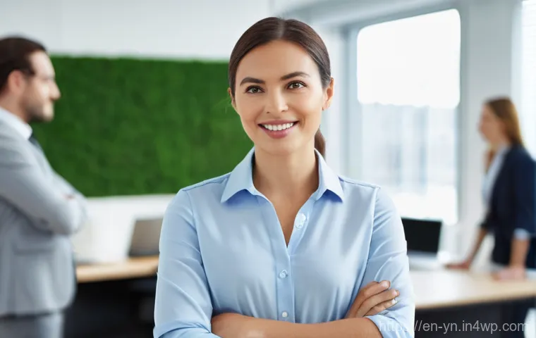 비언어적 신호를 통해 감정 이해하기 - **"Professional Discussion: Openness and Engagement"**
    A clear, brightly lit, wide shot in a mod...