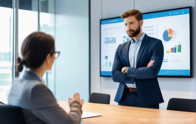 비언어적 신호를 통해 감정 이해하기 - **"Professional Discussion: Openness and Engagement"**
A clear, brightly lit, wide shot in a mod... 비언어적 신호를 통해 감정 이해하기 - **"Professional Discussion: Openness and Engagement"**
A clear, brightly lit, wide shot in a mod...