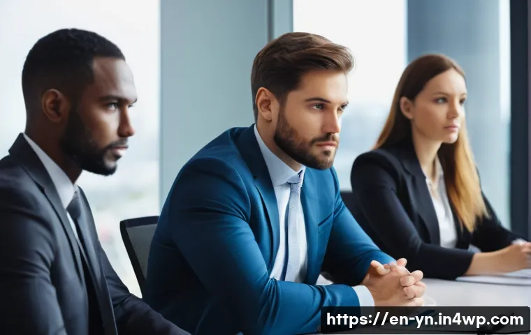 상대방의 감정 반응 분석하기 - A diverse group of professional adults engaged in a business meeting around a modern conference tabl...